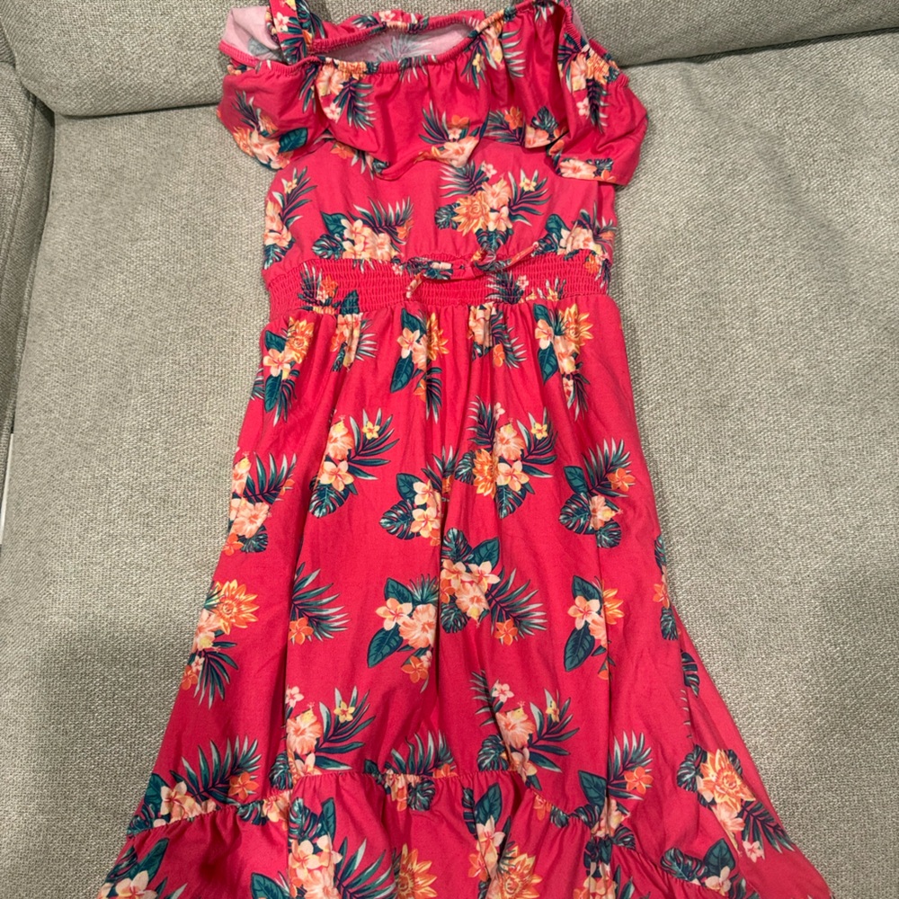 Floral Red Dress